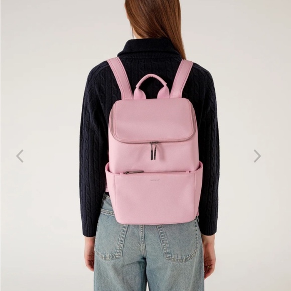Black vegan leather Matt and Nat backpack for 13” laptop main image 8